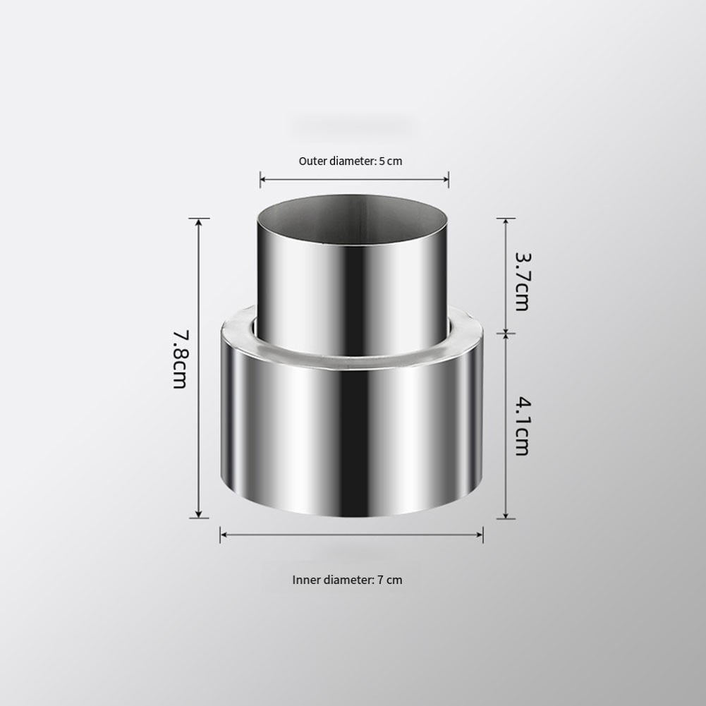 Kasart Flue Reducer – 15cm Female To 12cm Male, Aluminized Steel, Black, For Wood Stoves