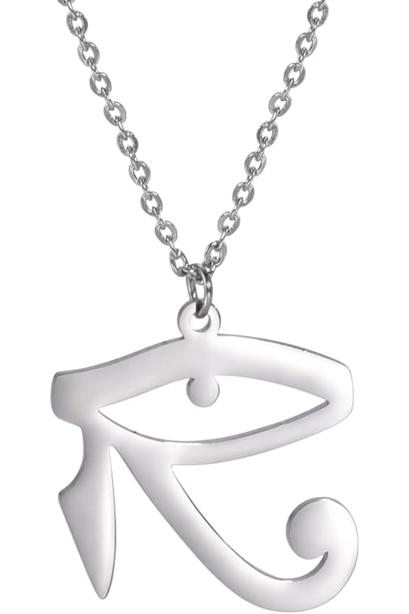 Stainless Elegant Steel Egyptian Eye Of Ra Pendant Necklace, Wedjat Udjat Amulet Talisman[j574]