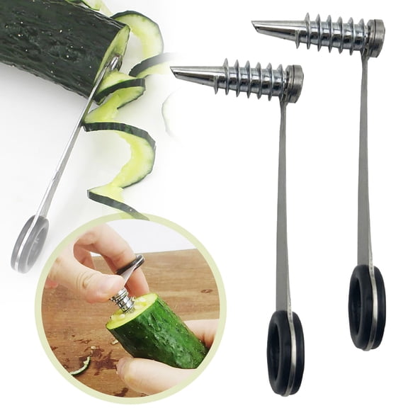 Stainless Flower Roll Maker Plastic Flower Roll Maker Cutting Tool Stainless Kitchen Utensils. SuitableforCutting Potatoe, Potato Flower Cutter Set, 2-pc Spiral Vegetable Slicer, Cucumber Carrot