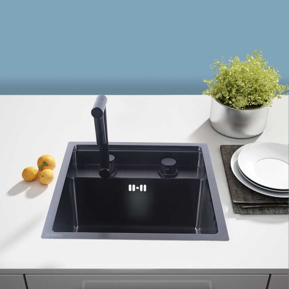 Stainless Folding Steel Hidden Kitchen Sink ingle Bowl Faucet W/ Drain Assembly for kitchen, bar, restaurant