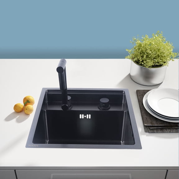 Stainless Folding Steel Hidden Kitchen Sink ingle Bowl Faucet W/ Drain Assembly for kitchen, bar, restaurant