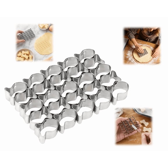 Stainless Goldfish Cracker Cutter, Mini Fish Shaped Biscuit Cutter, Stainless Steel Non-Stick Dough Cutter for Cookies and Crackers