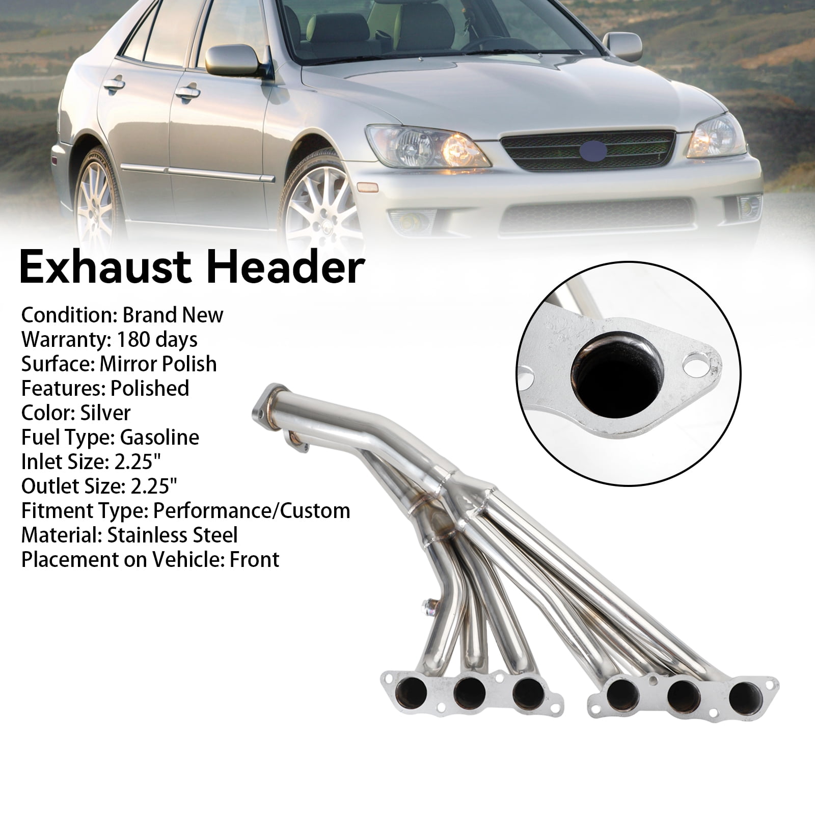 Stainless Headers Exhaust Fit for Lexus IS300 20012005 Altezza XE10 3