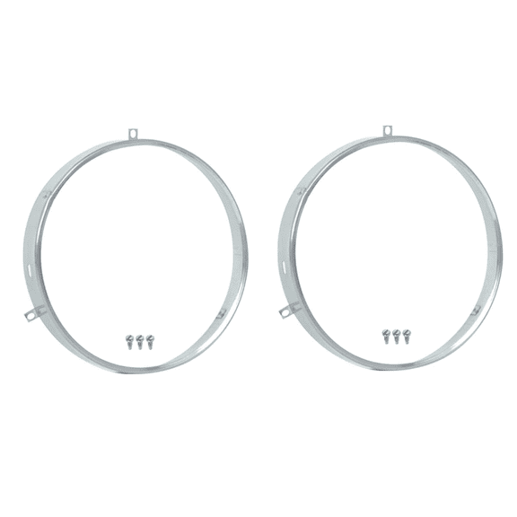 Stainless Headlamp Retaining Ring Set 1941-75 Firebird Camaro Nova Truck Impala