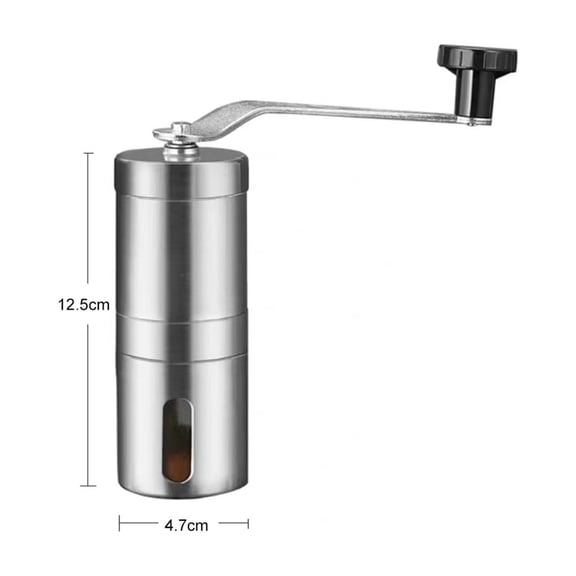 Stainless Home Portable Manual Coffee Grinder Hand Coffee Mill with Ceramic Burrs Adjustable Settings Portable Hand Crank Tools