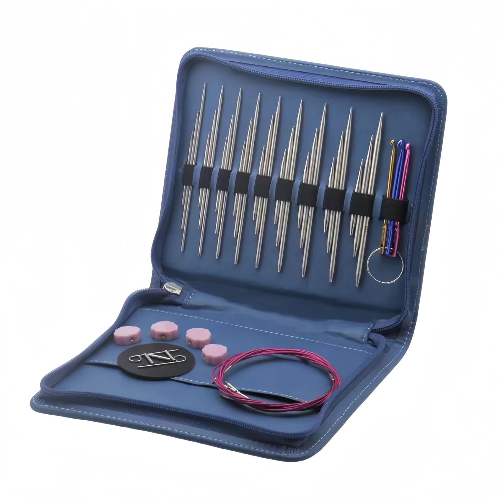 Stainless Interchangeable Crochet Needle Circular Knitting Needle Set Weaving Yarns Knitting Tool Weave Accessories Kits