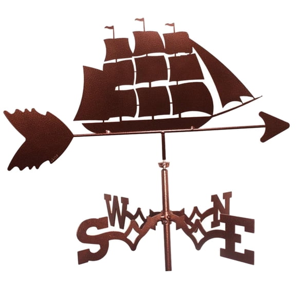 Stainless Iron Sailboat Weathervane Weather Vane Outdoor Farm Ornament