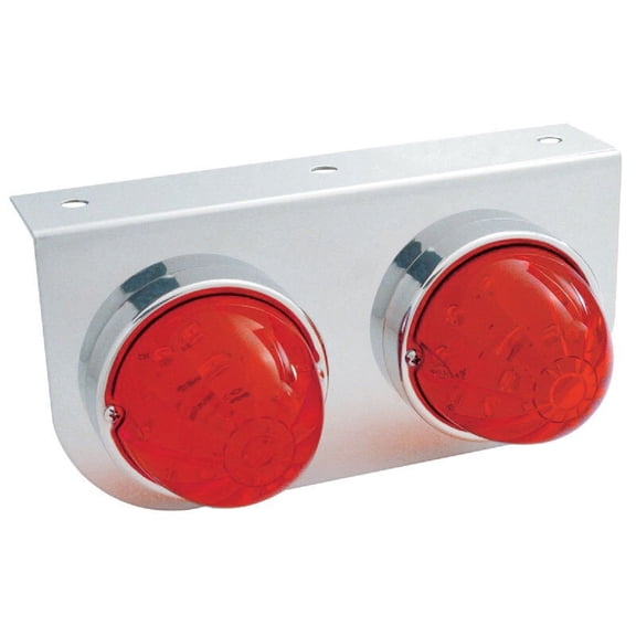 Stainless Light Bracket with (2) 17 Red LED Dual Function Watermelon Lights