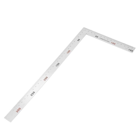 Stainless Measuring Ruler Layout Template Tool L Shape Right Angles Ruler for Carpenter Engineer Framing Square Ruler