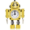 thumbnail image 1 of Stainless Metal Robot Alarm Clock - Alarm Clock with Blinking Eyes and Hand Gripper, 1 of 5