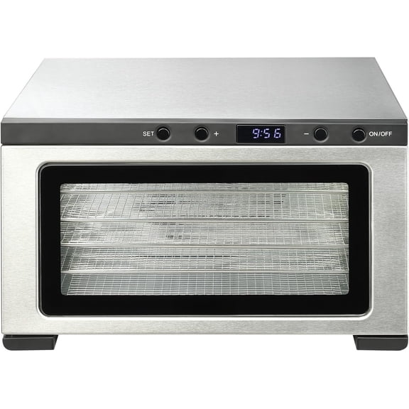 Stainless  Mini  Dehydrator Dryer- 6 Stainless  Trays, Digital Adjustable Timer, 400W, 176?F, Temperature Control, for Jerky, , Meat, Beef, Fruit and , Model 2016YJ,