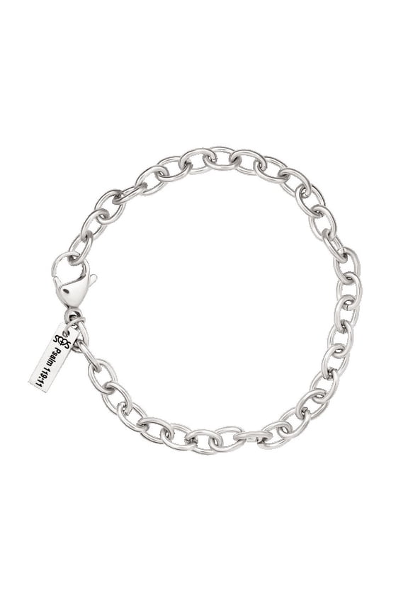 Stainless Mini Link Charm Bracelet - Tab Psalm 119:11