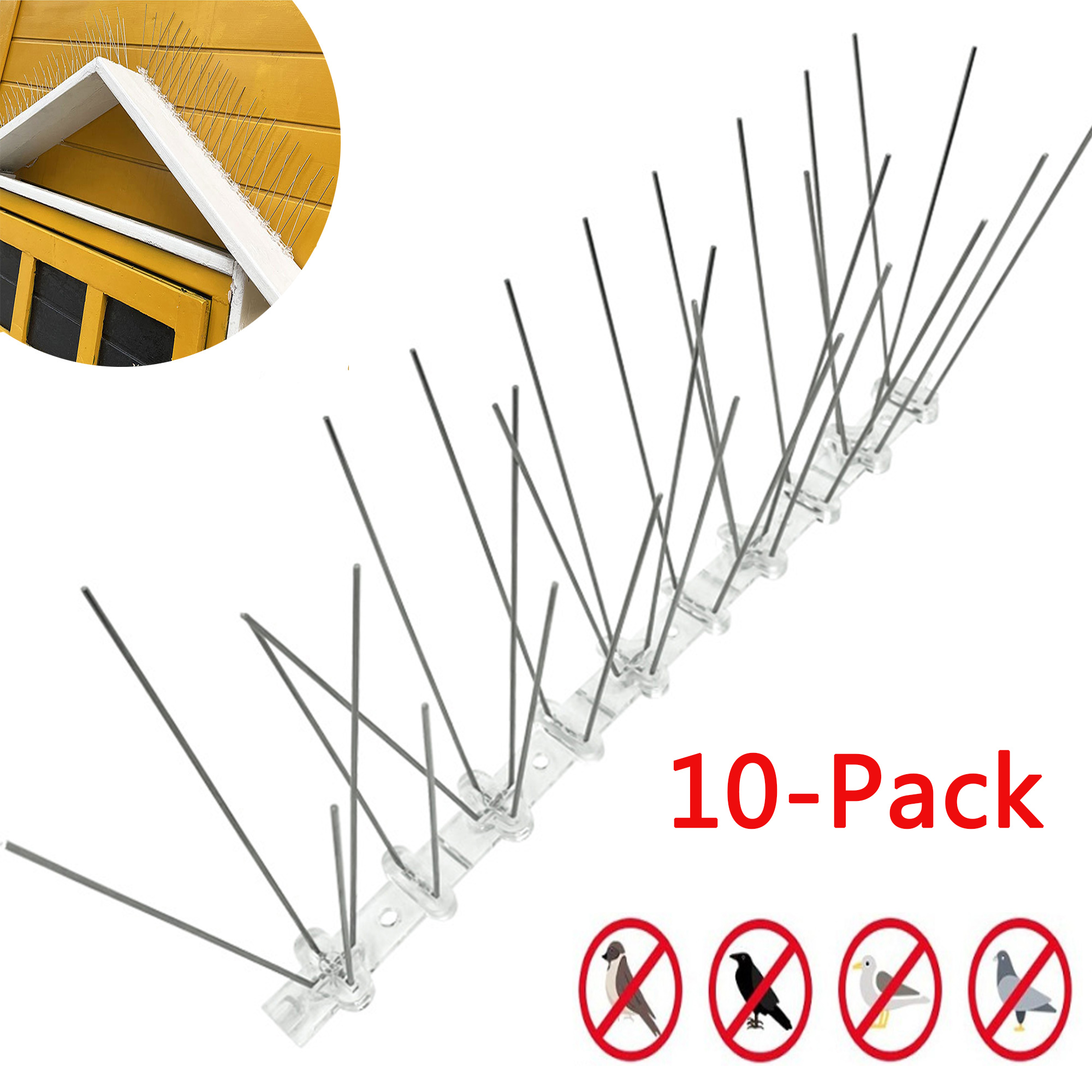 Stainless Outdoor Bird Repellent Spikes Bird Spikes for Outside 10
