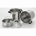 thumbnail image 1 of Stainless Pasta Cooker with Lid & Black Silicone Handles, 1 of 1