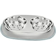 thumbnail image 1 of Stainless Pet Dish, Non Slip Feeder Container, Cat Food Bowl with Sturdy Material, Pets Water Bowl with Easy Cleaning, Pet Dish Set, Practical Feeding Accessory for Kitten Puppy Indoor Outdoor Use(Q), 1 of 6