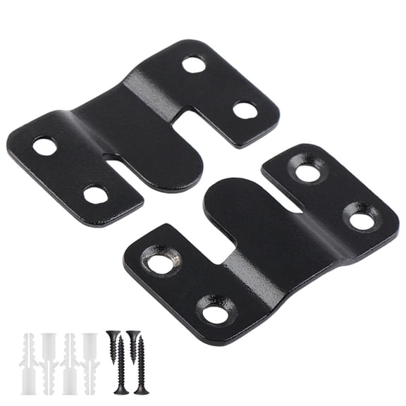 Stainless Picture Hanging Hook, K Flush Mount Bracket, Stainless Steel Flush Mount Picture Hanging Hooks, Wall Bracket for Photo Frames, Furniture, Includes 1 Pair with Wall Plugs & Screws