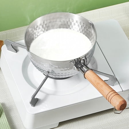 Stainless Practical Cooking Pot with Lid Heating Milk Boiling Soup Kitchen Accessories Cooking Tools, 18cm Type 2 18cm