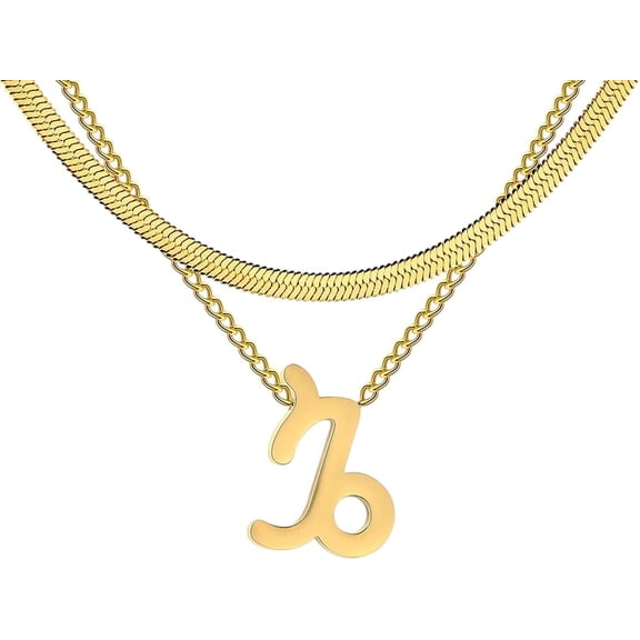 Stainless Quality Steel Constellation Necklace Women Layer Chain Taurus Gemini Virgo Leo 12 Zodiac Astrology Jewelry[n132]