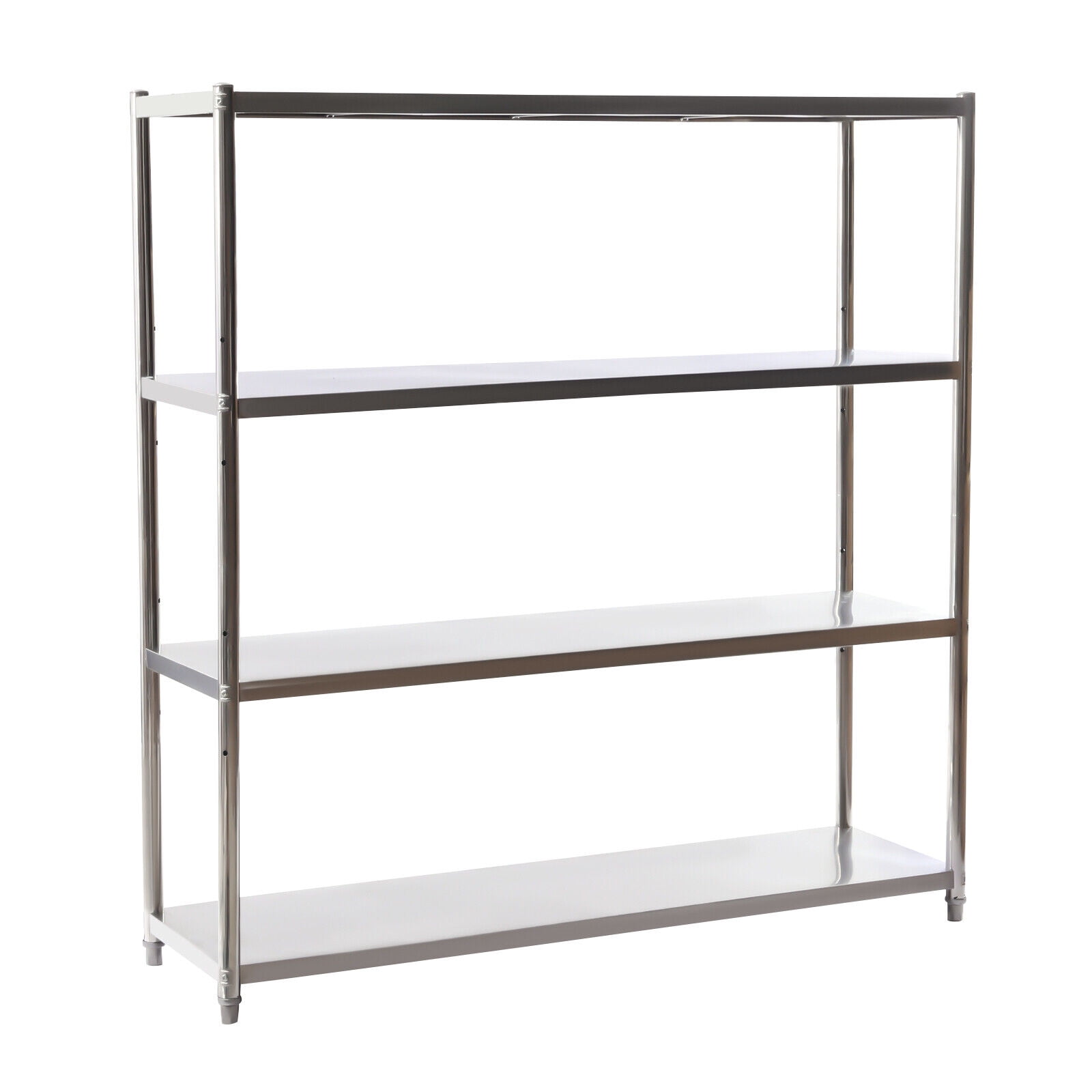 Stainless Rack Shelving Silver Shelving for Commercial Office Garage