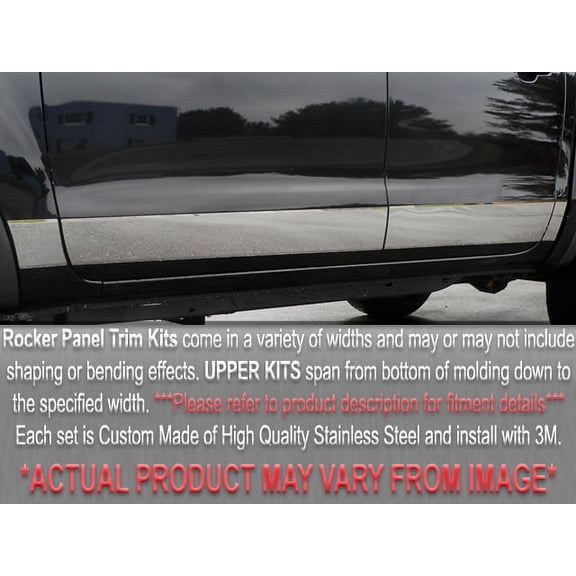 Stainless Rocker Panel Trim 12Pc Fits 2000-2006 Chevrolet Silverado TH40174 QAA