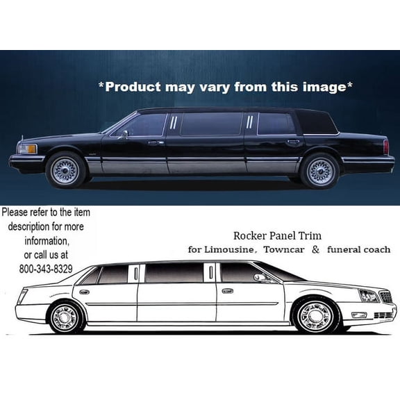 Stainless Rocker Panel Trim 14Pc Fits 1991-1994 Lincoln Town Car TH31689 QAA