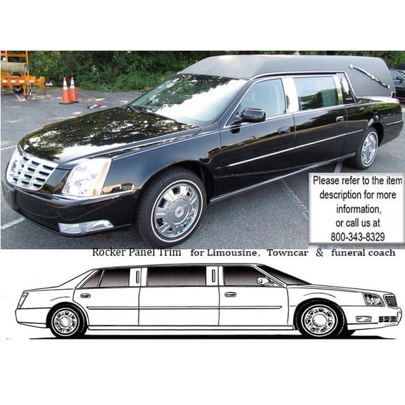 Stainless Rocker Panel Trim 4Pc Fits 2006-2011 Cadillac DTS TH46249 QAA