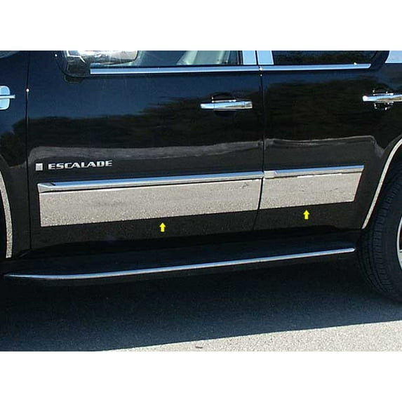 Stainless Rocker Panel Trim 4Pc Fits 2007-2014 Cadillac Escalade TH47255 QAA