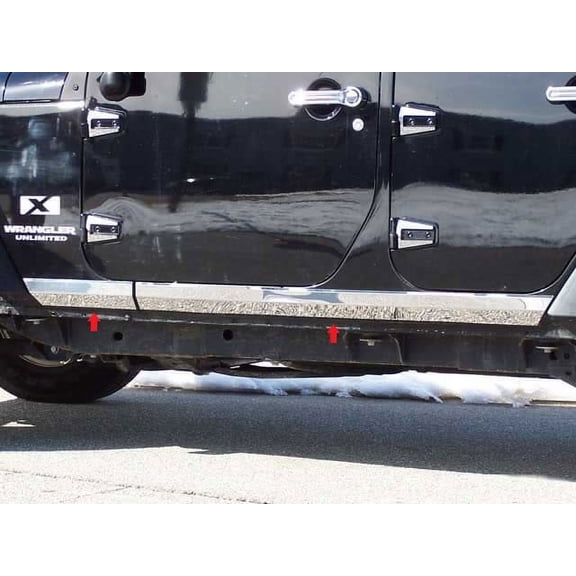 Stainless Rocker Panel Trim 4Pc Fits 2007-2018 Jeep Wrangler JK TH47085 QAA