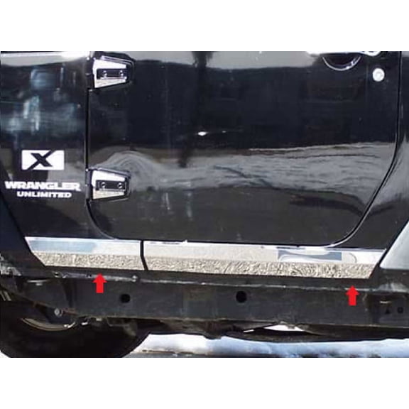 Stainless Rocker Panel Trim 4Pc Fits 2007-2018 Jeep Wrangler JK TH47090 QAA