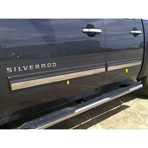 Stainless Rocker Panel Trim 4Pc Fits 2009-2013 Chevrolet Silverado TH49184 QAA