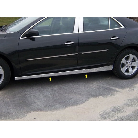 Stainless Rocker Panel Trim 4Pc Fits 2013-2015 Chevrolet Malibu TH53106 QAA