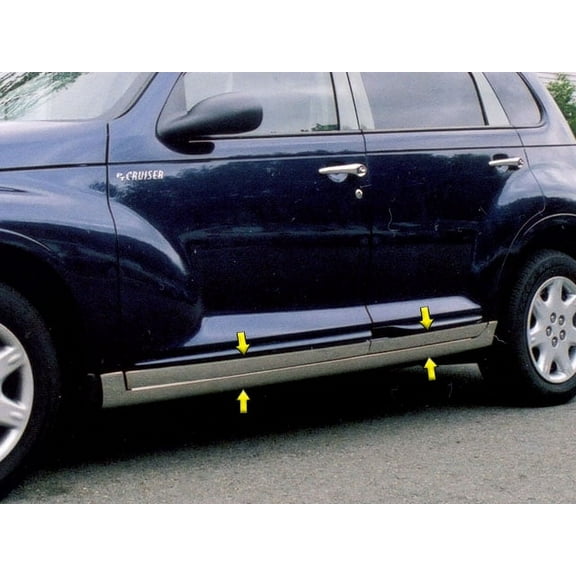 Stainless Rocker Panel Trim 8Pc Fits 2001-2010 Chrysler PT Cruiser TH41700 QAA