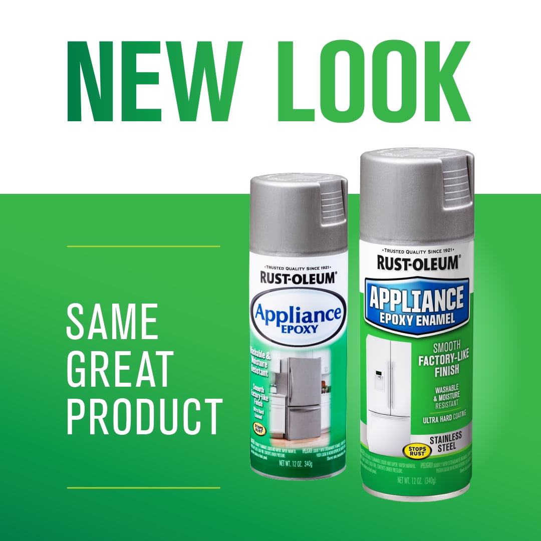 Stainless, RustOleum Specialty Metallic Appliance Enamel Spray Paint