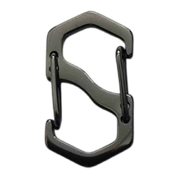 Stainless S Types Carabiner Keychain Clip Spring Lock Key Hook Clip Buckles Belt Key Holder Keychain Carabiner with Lock