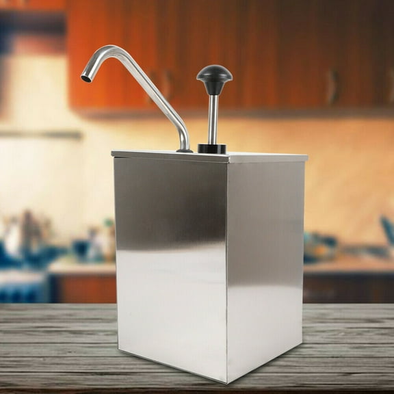 Stainless Sauce Dispenser Pump - 4L/4.2Qt for Melting Cheese and Hot Fudge (7.327.2410.04in)