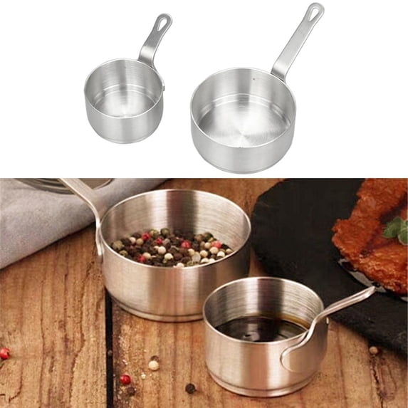 Stainless Saucepan Small Cooking pot pan Milk Warmer 50ml + 100ml
