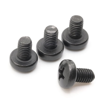 Stainless Screws for BMW 530e License Plates (Set of 4, Black, Rear)
