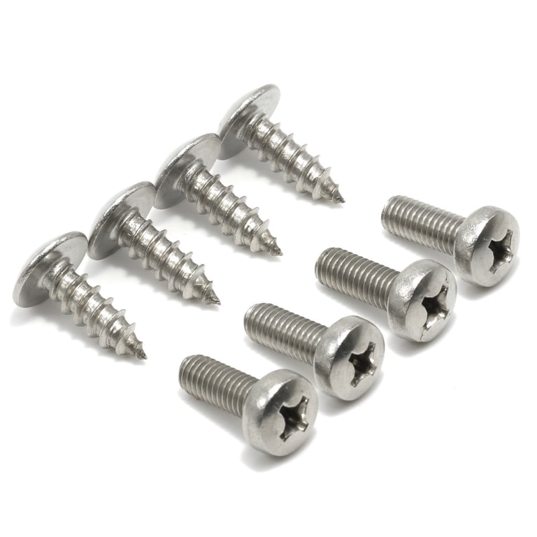 Stainless Screws for Mazda 6 License Plates (Set of 8, Silver