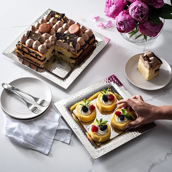 Stainless Serving Trays  - Trays & Platters  2 Pack (f-co0029)