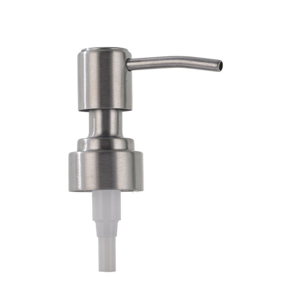 Stainless Silver Soap Dispenser Pump Replacement Head, Universal Bathroom and Kitchen Soap Pump Replacement, Leak Proof Dispenser Pump Top for Refillable Bottles
