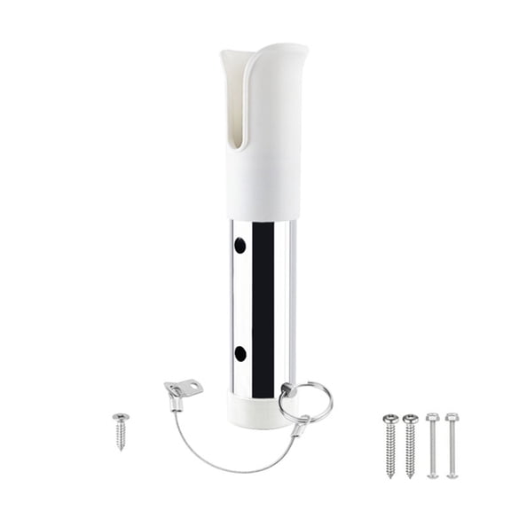Stainless Single Hole Fishing Rod Holder with Screw Fishing Boats Rod Holder Poles Rack Holder Easy Installation