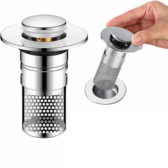Stainless Sink Drain Stopper, Bathtub Plug Insert, Stainless Steel Sink Drain Plug, Rustproof, Fits 34-40Mm Basins, Easy Install And Effective Sealing For Bathroom Or Kitchen, Meiiso