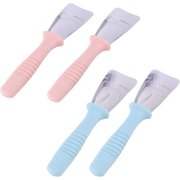 Stainless Spatula 4pcs Plastic Refrigerator Ice Shovel Ice Scraper Stainless Steel Ice Removal Scooper Snow Frost Remover Tools for Car Windshield Fridge Cars Cars