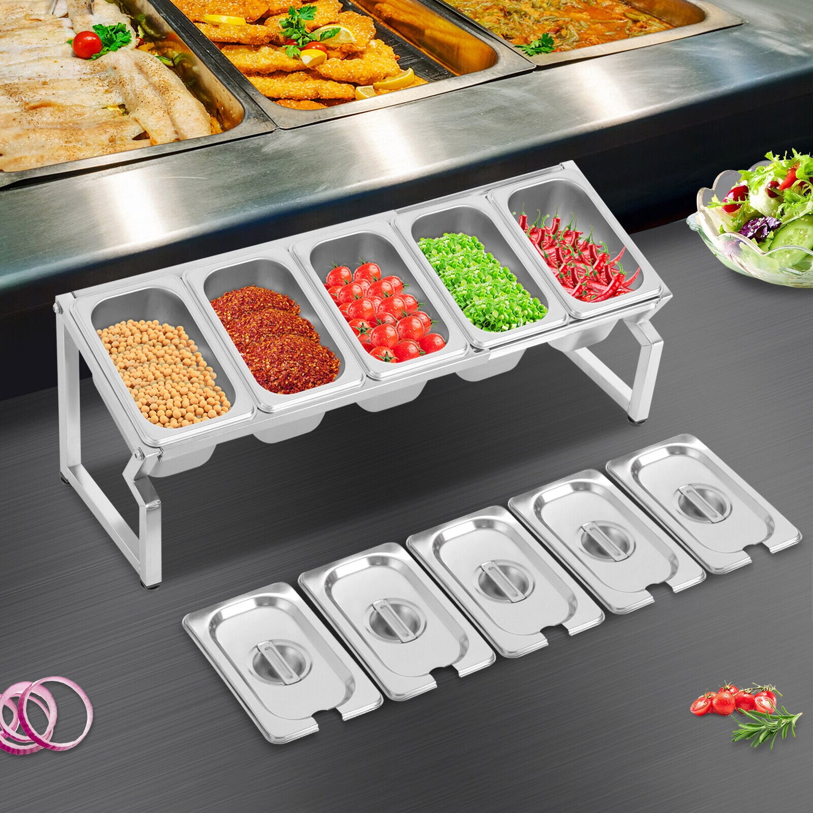 Ingredients Stock Rack Stainless Spice Rack, Seasoning Organizer Sauce Ingredients Fruits ...