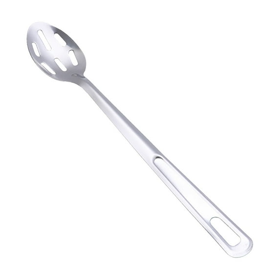 Stainless Spoon, Tyeign Spoons Stainless Steel Common Serving Spoon Soup Spoon Colander Spoon Extended Sauté Spoon Non Long Hole Round Hole Kitchenware , , , Silver