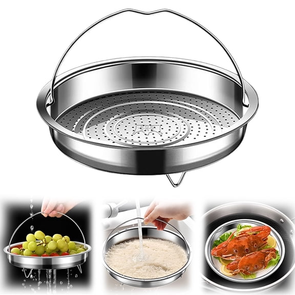 Stainless Steamers Insert Steaming Pans With Handle Replacement Vegetable Basket Easy To Use Stainless Basket,Baking Pans