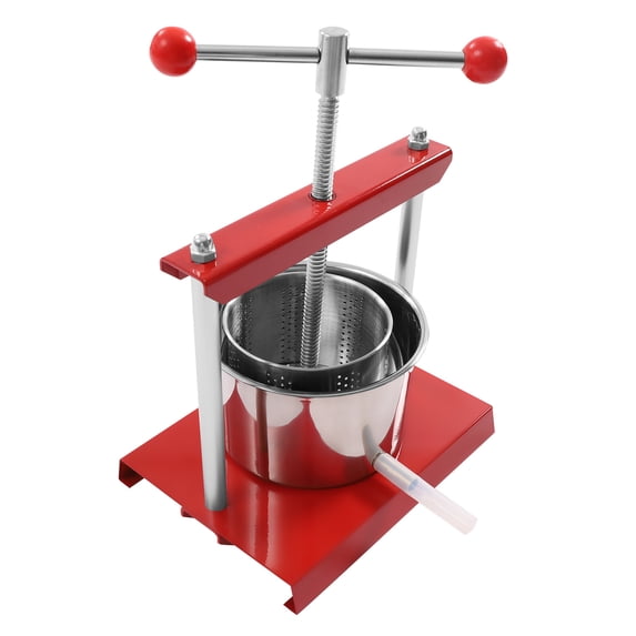 Stainless Steel 0.8 Gallon Manual Fruit Wine Press Machine For Kitchen DIY 0.8 Gal Fruit Wine Press - 100% Natural Juice Making for Apple/ Carrot/ Orange