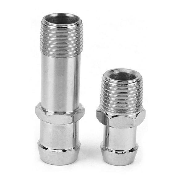 Stainless Steel 1/2" NPT Heater Hose Fittings for Chevy Engines 283 305 307 327