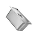 thumbnail image 1 of Stainless Steel 1/3 Size Kitchen Pan with Lid For Commercial Preparation And Space Saving Storage Container Tub, 1 of 9