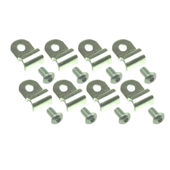 Stainless Steel 1/4" Brake/Fuel Line Clamp & Screw Kit Hotrod Streetrod Ratrod